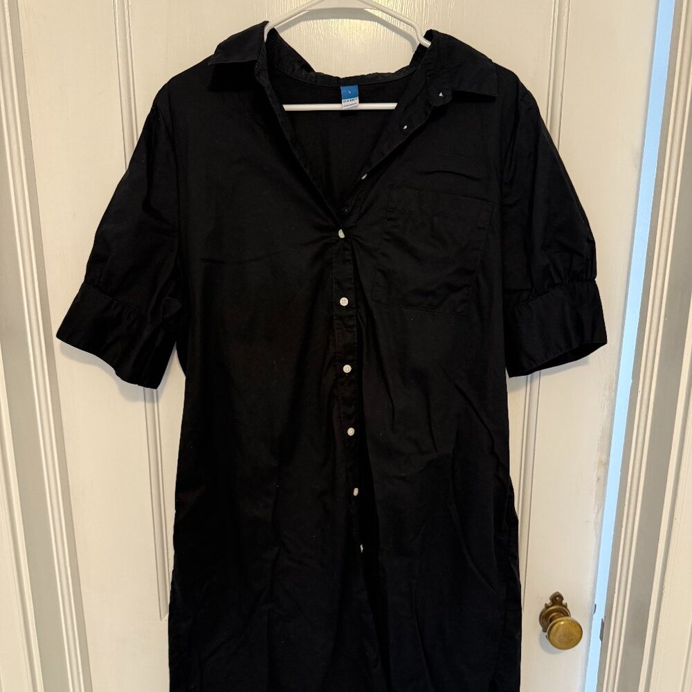 Old Navy Black Shirt Dress with Pockets